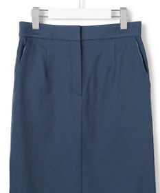 ICB 【CLASSY.掲載・裏起毛】 ウォームサテン Iラインスカート