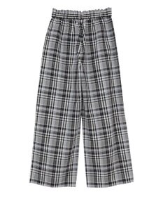 Green Parks 綿麻混イージーワイドパンツ