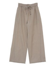 Green Parks 綿麻混イージーワイドパンツ