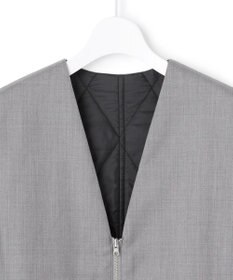 ICB 【洗える・リバーシブル着用可】T/Wツイルキルト リバーシブル パディング ジレ