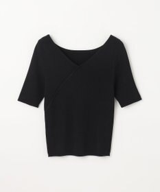 GRACE CONTINENTAL リブカシュクールニットトップ