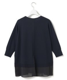 23区 L 【洗える】レーヨンポリエステルストレッチ シャツコンビ ニット