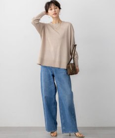 23区 L 【洗える】オータムシャイニー リラクシー ニット