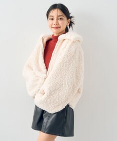 earth music&ecology リバーシブルフェイクムートンショートブルゾン