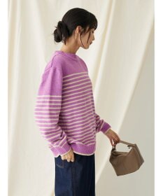 CRAFT STANDARD BOUTIQUE 洗えるモールニットボーダープルオーバー