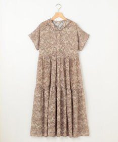 組曲 S 【WEB限定】フラワーボーダージャガードプリント ワンピース