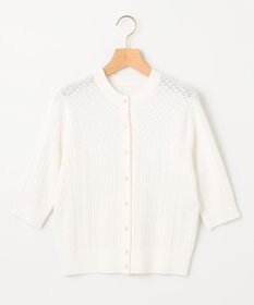 組曲 【前後着用可】MINAレーシーニット カーディガン