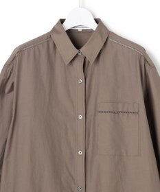 23区 【先行予約】ナイロンコットンタフタ シャツワンピース