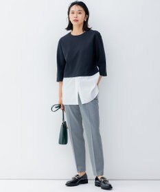 23区 【Oggi2月号掲載/新色追加】TRストレッチギャバ テーパードパンツ