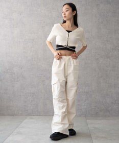 WEGO 【ウエストゴム】イージーパラシュートカーゴパンツ