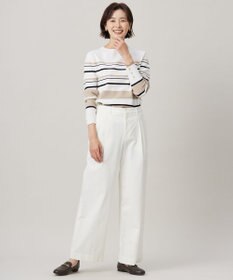 J.PRESS LADIES 【洗える】Rayon Stretch Border ニット