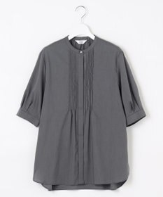 J.PRESS LADIES 【WEB限定カラーあり・洗える】ラミーポプリン バンドカラー ブラウス