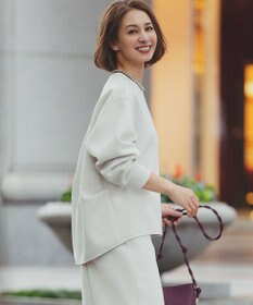 UNFILO BEAUTY FORM JERSEY バックフォルム プルオーバー グレージュ