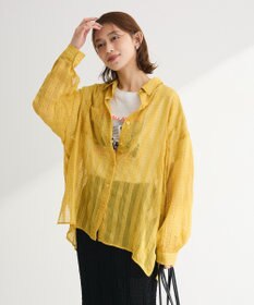 Green Parks シアーワッシャーロングスリーブシャツ