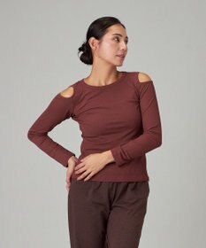 Chacott シアーワッフルロングスリーブTシャツ