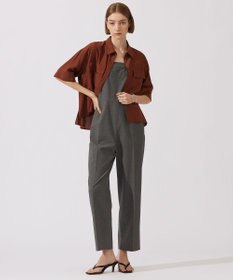 ICB 【洗える】T/Rドライリネン クロップドシャツ