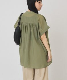 AMERICAN HOLIC 【予約】【WEB限定】イージーケア+接触冷感 フレンチスリーブギャザーシャツ