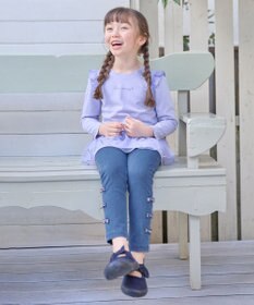 ANY KIDS カット デニム パンツ