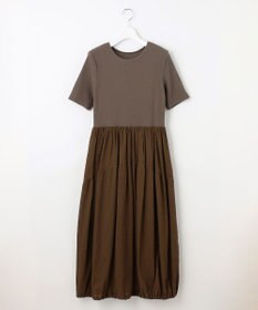 23区 L 【SLOW/一部店舗限定】コットンローンウェーブ バルーン ワンピース