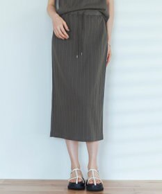 23区 【SLOW/洗える】ランダムリブフライス スカート