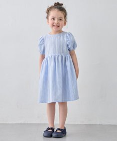 ANY KIDS 【洗濯機可能】サッカー ストライプワンピース