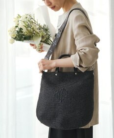 russet スリム2WAYトートバッグ <ナイロンラフィア>(CE-1717-WEB)