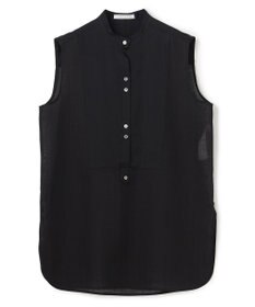 BEIGE， GOSHE / サテン切替 シアースタンドブラウス