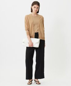 ICB L 【洗える】 マーセライズコットンシアー カーディガン