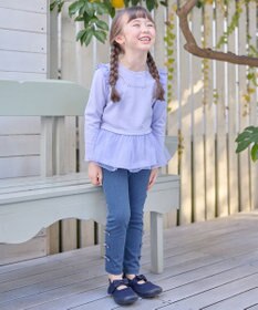 ANY KIDS カット デニム パンツ