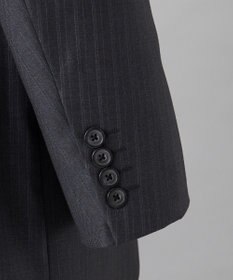 GOTAIRIKU シワになりにくい【御幸毛織/みゆきけおり】Superio160 スーツ_グレーストライプ