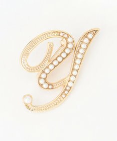 ANY パールイニシャルブローチ