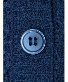 earth music&ecology 透かし編みテープヤーンカーディガン