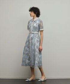 GRACE CONTINENTAL フラワーコード刺繍ワンピース