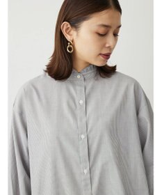 Green Parks イージーケアスタンドフリルシャツチュニック