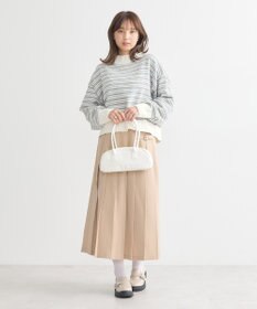 earth music&ecology マルチボーダーベロアモールプルオーバー