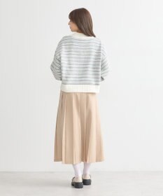 earth music&ecology マルチボーダーベロアモールプルオーバー