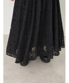 earth music&ecology 起毛レースフレアスカート