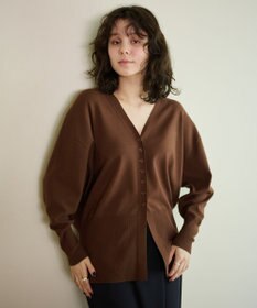 #Newans 【洗える】ファインボタンＶネックカーディガン