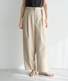 YECCA VECCA ベルト付きカーヴィーパンツ