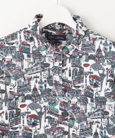 23区GOLF 【WOMEN】【吸水速乾/UVカット】パリマップ総柄ポロシャツ