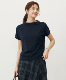 J.PRESS LADIES 【洗える・抗菌防臭】COTTON POLYESTER 襟付き ニット