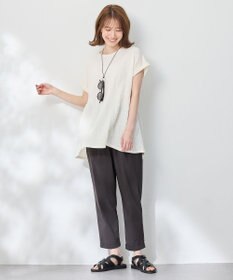 ANY L 【接触冷感/ウエストゴム/ストレッチ】クールタッチタックパンツ