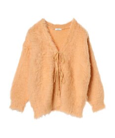 earth music&ecology 起毛リボンニットカーディガン