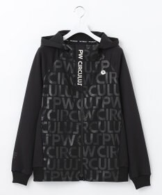 PW CIRCULUS 【MEN】【撥水/防風/ストレッチ】ロゴプリント ジップアップ フーデッド ブルゾン