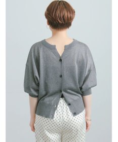 Te chichi ラメシアー前後2WAY5分袖カーディガン