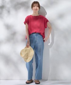 ANY 【手洗い可】ヨーロピアンリネンツイストスリーブブラウス