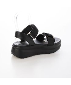 MODE ET JACOMO <noyau>厚底サテンベルクロスポーツサンダル