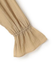 23区 【先行予約】リネンミックスシアースラブ ギャザーブラウス