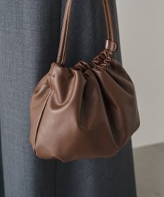 russet レザー巾着4WAYショルダーバッグ(CE-1454)