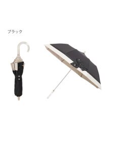 MOONBAT 【遮光/晴雨兼用日傘】LANVIN en Bleu (ランバン オン ブルー)ビジューリボン 遮熱 UV 折りたたみ傘 楽折
